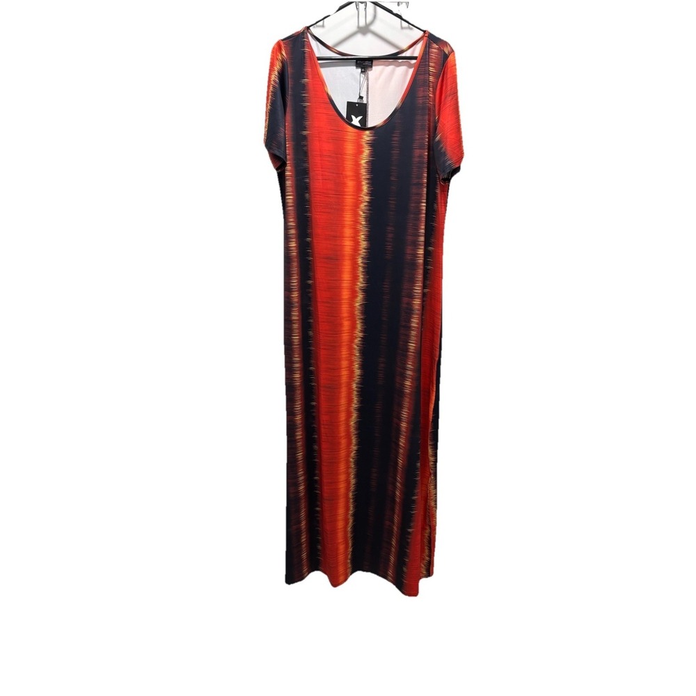 Xplus Wear Long Tribal Dress Colorful XL